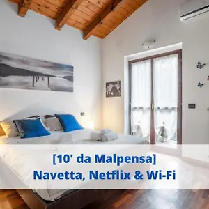  Apartment 10' From Malpensa Shuttle, Netflix & Wi-fi Italy